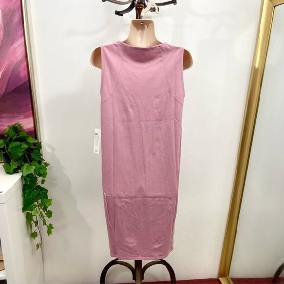 EILEEN FISHER Lantern Organic Cotton Sleeveless Shift Dress In Pink Size XXS - Picture 7 of 12